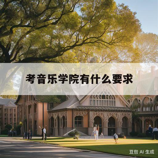 考音乐学院有什么要求(考音乐学院有什么要求嘛)