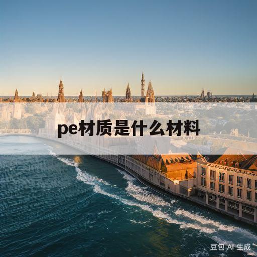 pe材质是什么材料(PET材质是什么材料做的)