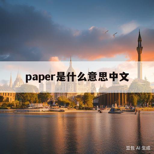 paper是什么意思中文(paper是什么意思中文意思是什么)