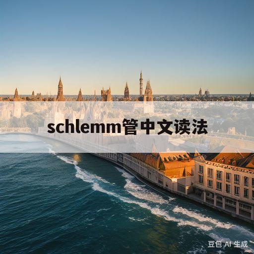 schlemm管中文读法(schlemm管又叫什么管)