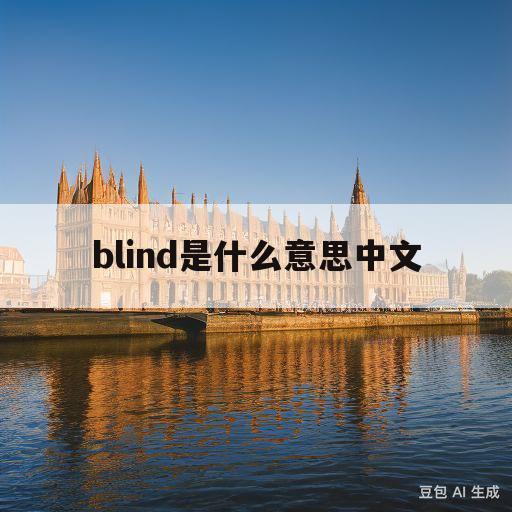 blind是什么意思中文(blind是什么意思翻译成中文)